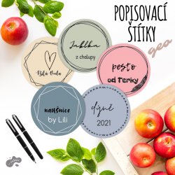 Popisovatelná samolepka GEO 40mm (12Ks)