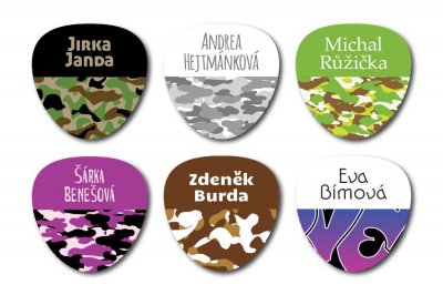 CAMUFLAJ etichete cu nume 27x27 mm (30 buc.)