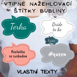 Etichete termoadezive BULE set cu inscripții 48x33 mm (15 buc.)