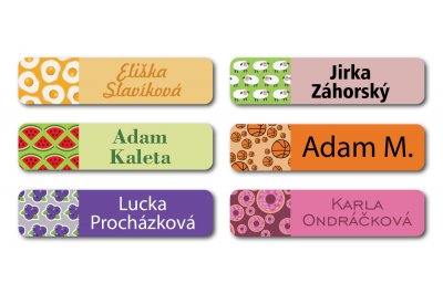 Nažehlovací štítky MIX 45x10mm (45ks)