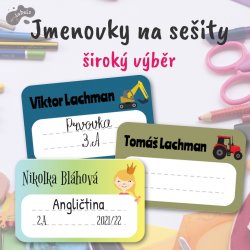 NA SEŠITY s obrázkem 45x29mm (18ks)