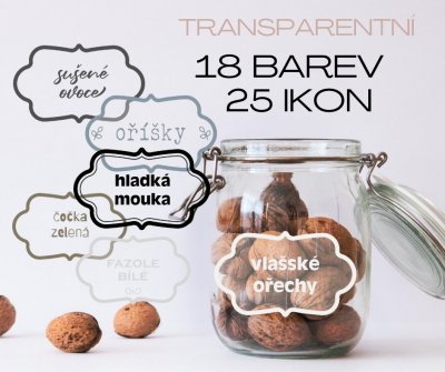 TRANSPARENTNÍ VINTAGE box - SADA 72x44mm (8ks)