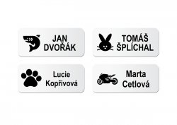 IKONA bílá jmenovka 35x15 mm (40ks)