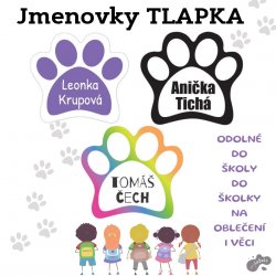 MA TLAPKA jmenovky 28x25mm (12ks)