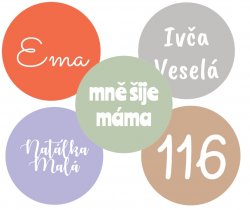 MA - NAŽEHLOVACÍ jmenovky BARVY 22mm (21ks)