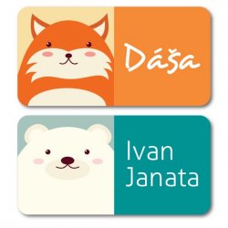 MA ZVÍŘECÍ KARTIČKY samolepky 34x17mm (18ks)