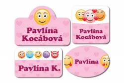 Set SMILEY etichete cu nume (60 buc.)