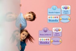 Set SMILEY etichete cu nume (60 buc.)