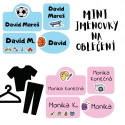 Nažehlovací jmenovky ZÁLIBY (60ks)
