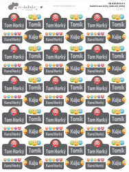 Etichete termoadezive SET SMILEY (60 buc.)