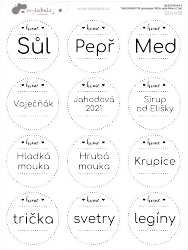 FRESH RING TRANSPARENT - SET de autocolante 44 mm (12 buc.)