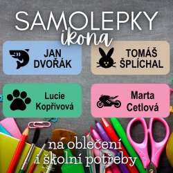 IKONA samolepky 35x15mm (44ks)