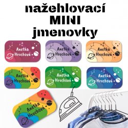 MA - Nažehlovací VESMÍR MINI štítky  24x14 mm (22ks)
