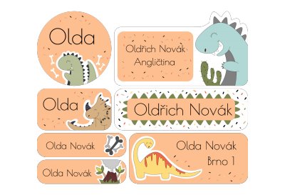Nažehlovací DINOSAURUS sada (42ks)