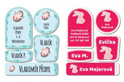 FAUNA SADA, nálepky se jménem (45ks)