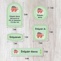 Etichete termoadezive set FAUNA (45 buc.)