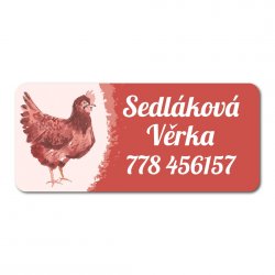 Akvarel ZVÍŘÁTKA jmenovka 45x20mm (24ks)
