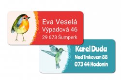 Nažehlovací Akvarel ZVÍŘÁTKA jmenovka 45x20mm (24ks)