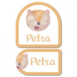 CĂPȘORI de animale - SET - etichete cu nume (40 buc.)