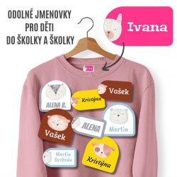 Nažehlovací sada jmenovek HLAVIČKY zvířecí (40ks)