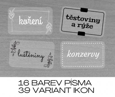 HOME TRANSPARENT - SET de autocolante 40x24 mm (21 buc.+5 buc.)