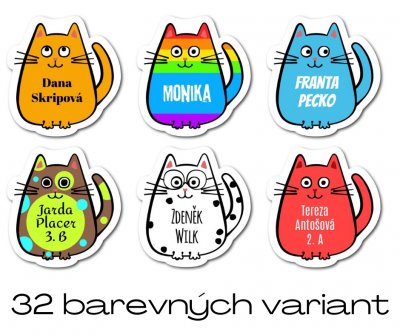 MA - PISICUȚĂ etichetă cu nume 32x34 mm (10 buc.)