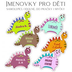 MA - Dinosaurus jmenovka 34x29mm (12ks)