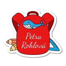 MA - RUCSĂCEL etichetă cu nume 35x29 mm (12 buc.)