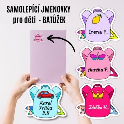 MA - RUCSĂCEL etichetă cu nume 35x29 mm (12 buc.)