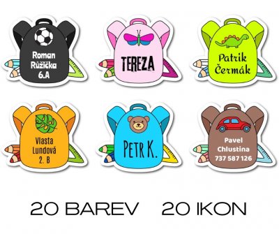 MA - BATŮŽEK štítek se jménem 35x29mm (12ks)