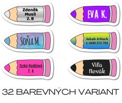 MA - Nažehlovací TUŽKA jmenovka na oblečení 35x15 mm (22ks)