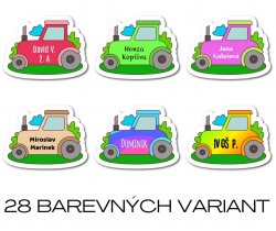 MA - TRACTOR etichetă cu nume 35x26 mm (12 buc.)