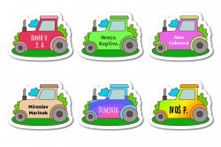 MA - Etichetă cu nume termoadezivă TRACTOR 35x26 mm (12 buc.)