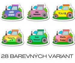 MA - Etichetă cu nume termoadezivă TRACTOR 35x26 mm (12 buc.)
