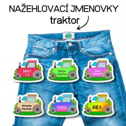 MA - Etichetă cu nume termoadezivă TRACTOR 35x26 mm (12 buc.)