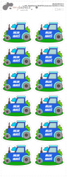 MA - Etichetă cu nume termoadezivă TRACTOR 35x26 mm (12 buc.)