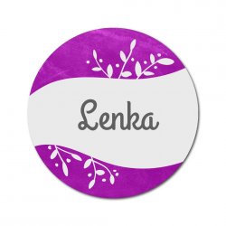 HANDMADE samolepky a VÁNOČNÍ jmenovky SADA 43mm (12ks)