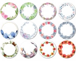 44 mm AUTOCOLANT FOTO CORONIȚE set (12 buc.)