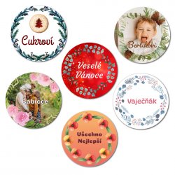 44 mm AUTOCOLANT FOTO CORONIȚE set (12 buc.)