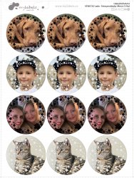 44 mm AUTOCOLANT FOTO CORONIȚE set (12 buc.)
