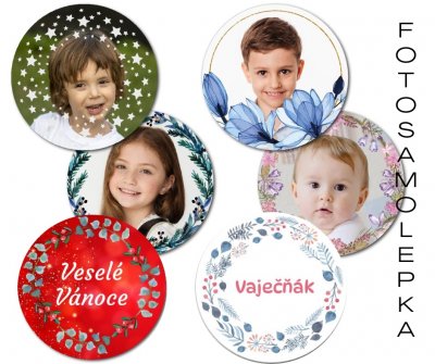 44 mm AUTOCOLANT FOTO CORONIȚE set (12 buc.)