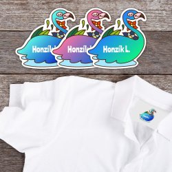 MA - FLAMINGO etichetă cu nume 32x32 mm (10 buc.)