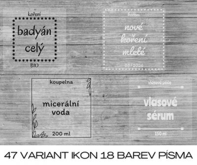 MINIMAL TRANSPARENT - SET 47x47 mm (9 buc.+7 bonus)