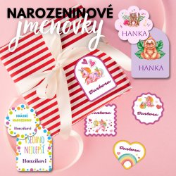 CADOU etichete cu nume (12 buc.)