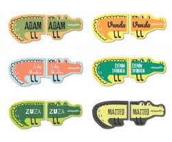 MA - CROCODIL etichete cu nume pentru încălțăminte 67x26 mm (12 buc.)