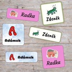 Nažehlovací MŠ ZNAČKY - SADA 2 jmenovky (36ks)
