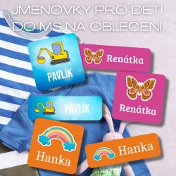 Nažehlovací MŠ ZNAČKY - SADA 2 jmenovky (36ks)