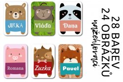 Etichete cu nume termoadezive ANIMAL 22x32 mm (30 buc.)