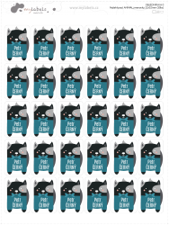 Etichete cu nume termoadezive ANIMAL 22x32 mm (30 buc.)