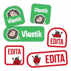 SET ANIMALE etichete cu nume (36 buc.)